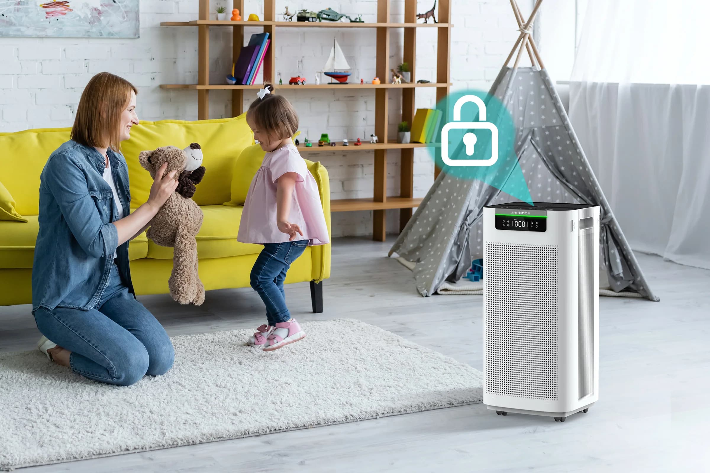 Chế Độ Ngủ Yên Tĩnh 22 dB · 5 Tốc Độ Quạt · Khóa Trẻ Em